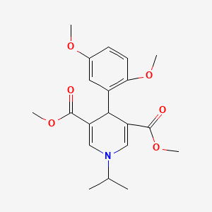 molecular formula C20H25NO6 B11205817 Dimethyl 4-(2,5-dimethoxyphenyl)-1-(propan-2-yl)-1,4-dihydropyridine-3,5-dicarboxylate 