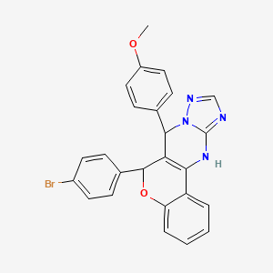 6-(4-bromophenyl)-7-(4-methoxyphenyl)-7,11-dihydro-6H-chromeno[4,3-d][1,2,4]triazolo[1,5-a]pyrimidine