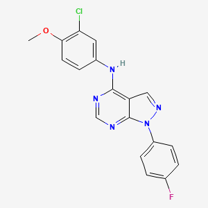 N-(3-chloro-4-methoxyphenyl)-1-(4-fluorophenyl)pyrazolo[3,4-d]pyrimidin-4-amine