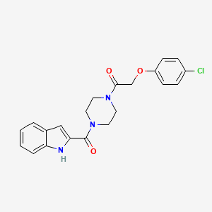 2-(4-chlorophenoxy)-1-[4-(1H-indol-2-ylcarbonyl)piperazin-1-yl]ethanone