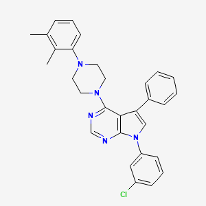 7-(3-chlorophenyl)-4-[4-(2,3-dimethylphenyl)piperazin-1-yl]-5-phenyl-7H-pyrrolo[2,3-d]pyrimidine