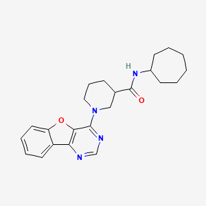 1-([1]benzofuro[3,2-d]pyrimidin-4-yl)-N-cycloheptylpiperidine-3-carboxamide