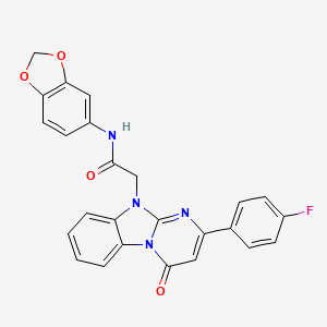 N-(1,3-benzodioxol-5-yl)-2-[2-(4-fluorophenyl)-4-oxopyrimido[1,2-a]benzimidazol-10(4H)-yl]acetamide