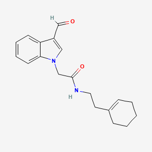 N-[2-(cyclohex-1-en-1-yl)ethyl]-2-(3-formyl-1H-indol-1-yl)acetamide