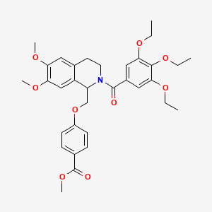 Methyl 4-{[6,7-dimethoxy-2-(3,4,5-triethoxybenzoyl)-1,2,3,4-tetrahydroisoquinolin-1-yl]methoxy}benzoate