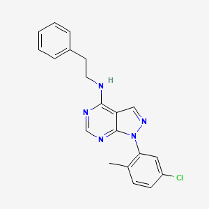 1-(5-chloro-2-methylphenyl)-N-(2-phenylethyl)-1H-pyrazolo[3,4-d]pyrimidin-4-amine