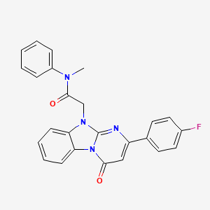 2-[2-(4-fluorophenyl)-4-oxopyrimido[1,2-a]benzimidazol-10(4H)-yl]-N-methyl-N-phenylacetamide