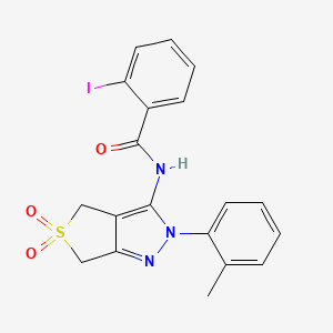 2-iodo-N-[2-(2-methylphenyl)-5,5-dioxido-2,6-dihydro-4H-thieno[3,4-c]pyrazol-3-yl]benzamide