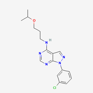 1-(3-chlorophenyl)-N-[3-(propan-2-yloxy)propyl]-1H-pyrazolo[3,4-d]pyrimidin-4-amine