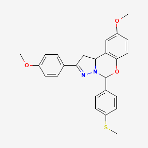 9-Methoxy-2-(4-methoxyphenyl)-5-[4-(methylsulfanyl)phenyl]-1,10b-dihydropyrazolo[1,5-c][1,3]benzoxazine