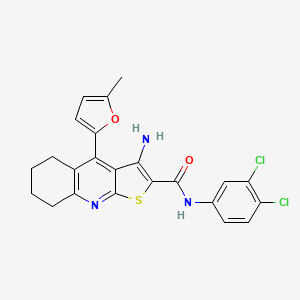 3-amino-N-(3,4-dichlorophenyl)-4-(5-methylfuran-2-yl)-5,6,7,8-tetrahydrothieno[2,3-b]quinoline-2-carboxamide