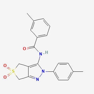 3-methyl-N-[2-(4-methylphenyl)-5,5-dioxido-2,6-dihydro-4H-thieno[3,4-c]pyrazol-3-yl]benzamide