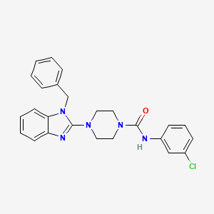 4-(1-benzyl-1H-benzo[d]imidazol-2-yl)-N-(3-chlorophenyl)piperazine-1-carboxamide