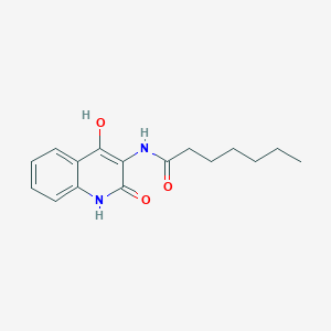 molecular formula C16H20N2O3 B11206039 N-(4-Hydroxy-2-oxo-1,2-dihydroquinolin-3-yl)heptanamide CAS No. 184536-27-4