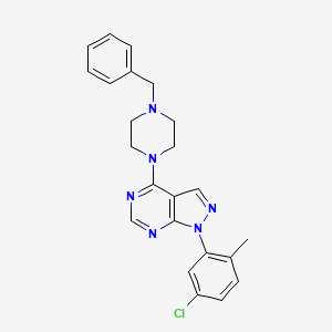 4-(4-benzylpiperazin-1-yl)-1-(5-chloro-2-methylphenyl)-1H-pyrazolo[3,4-d]pyrimidine