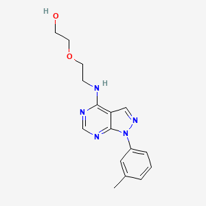 2-(2-{[1-(3-methylphenyl)-1H-pyrazolo[3,4-d]pyrimidin-4-yl]amino}ethoxy)ethanol