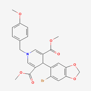 Dimethyl 4-(6-bromo-1,3-benzodioxol-5-yl)-1-(4-methoxybenzyl)-1,4-dihydropyridine-3,5-dicarboxylate