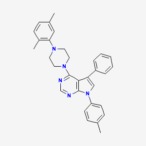 4-[4-(2,5-dimethylphenyl)piperazin-1-yl]-7-(4-methylphenyl)-5-phenyl-7H-pyrrolo[2,3-d]pyrimidine