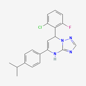 7-(2-Chloro-6-fluorophenyl)-5-[4-(propan-2-yl)phenyl]-4,7-dihydro[1,2,4]triazolo[1,5-a]pyrimidine