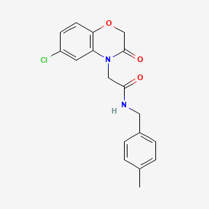 2-(6-chloro-3-oxo-2,3-dihydro-4H-1,4-benzoxazin-4-yl)-N-(4-methylbenzyl)acetamide