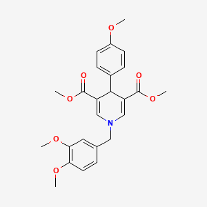 Dimethyl 1-(3,4-dimethoxybenzyl)-4-(4-methoxyphenyl)-1,4-dihydropyridine-3,5-dicarboxylate