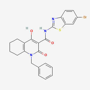 1-benzyl-N-(6-bromo-1,3-benzothiazol-2-yl)-4-hydroxy-2-oxo-1,2,5,6,7,8-hexahydroquinoline-3-carboxamide