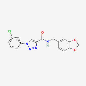 N-(1,3-benzodioxol-5-ylmethyl)-1-(3-chlorophenyl)-1H-1,2,3-triazole-4-carboxamide