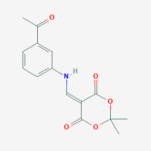 molecular formula C15H15NO5 B11206204 5-{[(3-Acetylphenyl)amino]methylidene}-2,2-dimethyl-1,3-dioxane-4,6-dione 