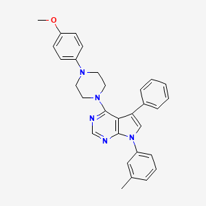 4-[4-(4-methoxyphenyl)piperazin-1-yl]-7-(3-methylphenyl)-5-phenyl-7H-pyrrolo[2,3-d]pyrimidine