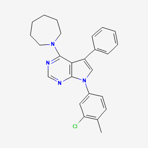 4-(azepan-1-yl)-7-(3-chloro-4-methylphenyl)-5-phenyl-7H-pyrrolo[2,3-d]pyrimidine