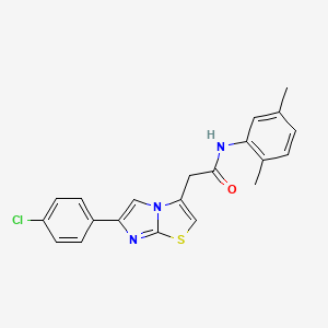 2-[6-(4-chlorophenyl)imidazo[2,1-b][1,3]thiazol-3-yl]-N-(2,5-dimethylphenyl)acetamide