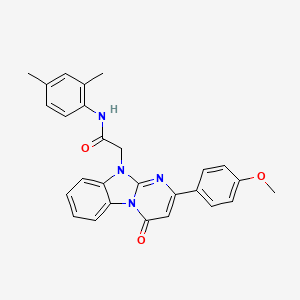 molecular formula C27H24N4O3 B11206241 N-(2,4-dimethylphenyl)-2-[2-(4-methoxyphenyl)-4-oxopyrimido[1,2-a]benzimidazol-10(4H)-yl]acetamide 