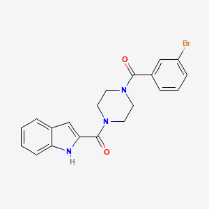 molecular formula C20H18BrN3O2 B11206252 (3-bromophenyl)[4-(1H-indol-2-ylcarbonyl)piperazin-1-yl]methanone 