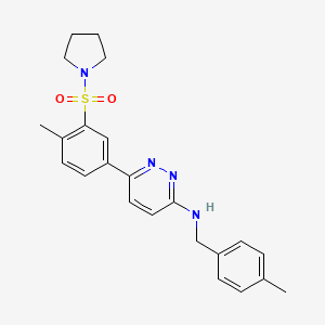 N-(4-methylbenzyl)-6-[4-methyl-3-(pyrrolidin-1-ylsulfonyl)phenyl]pyridazin-3-amine