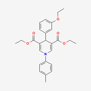 molecular formula C26H29NO5 B11206287 Diethyl 4-(3-ethoxyphenyl)-1-(4-methylphenyl)-1,4-dihydropyridine-3,5-dicarboxylate 