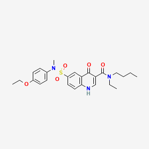 N-butyl-6-(N-(4-ethoxyphenyl)-N-methylsulfamoyl)-N-ethyl-4-oxo-1,4-dihydroquinoline-3-carboxamide