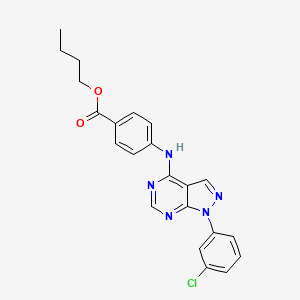 butyl 4-{[1-(3-chlorophenyl)-1H-pyrazolo[3,4-d]pyrimidin-4-yl]amino}benzoate