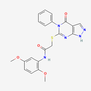 N-(2,5-dimethoxyphenyl)-2-[(4-oxo-5-phenyl-4,5-dihydro-1H-pyrazolo[3,4-d]pyrimidin-6-yl)sulfanyl]acetamide