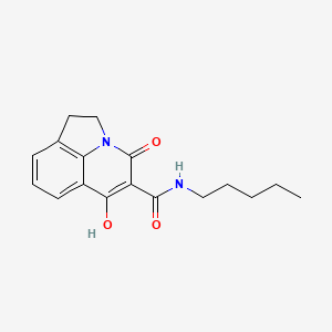 molecular formula C17H20N2O3 B11206356 4-hydroxy-6-oxo-N-pentyl-1,2-dihydro-6H-pyrrolo[3,2,1-ij]quinoline-5-carboxamide 