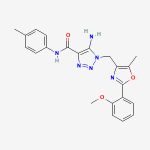 5-amino-1-{[2-(2-methoxyphenyl)-5-methyl-1,3-oxazol-4-yl]methyl}-N-(4-methylphenyl)-1H-1,2,3-triazole-4-carboxamide