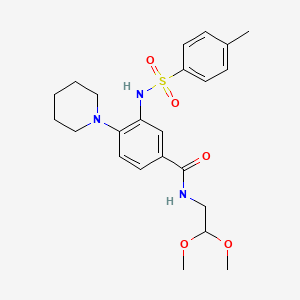 N-(2,2-Dimethoxyethyl)-3-(4-methylbenzenesulfonamido)-4-(piperidin-1-YL)benzamide