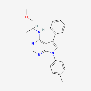 N-(1-methoxypropan-2-yl)-7-(4-methylphenyl)-5-phenyl-7H-pyrrolo[2,3-d]pyrimidin-4-amine