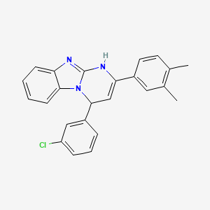 4-(3-Chlorophenyl)-2-(3,4-dimethylphenyl)-1,4-dihydropyrimido[1,2-a]benzimidazole