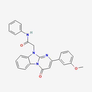 2-[2-(3-methoxyphenyl)-4-oxopyrimido[1,2-a]benzimidazol-10(4H)-yl]-N-phenylacetamide