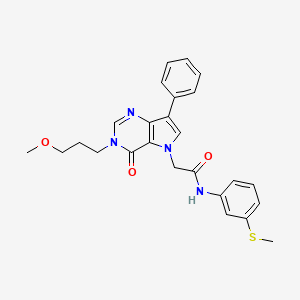 2-[3-(3-methoxypropyl)-4-oxo-7-phenyl-3,4-dihydro-5H-pyrrolo[3,2-d]pyrimidin-5-yl]-N-[3-(methylsulfanyl)phenyl]acetamide