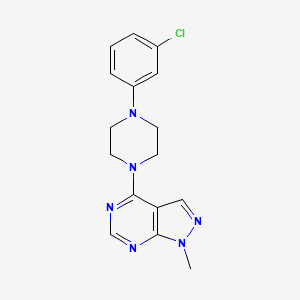 4-[4-(3-chlorophenyl)piperazin-1-yl]-1-methyl-1H-pyrazolo[3,4-d]pyrimidine