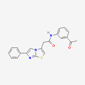 N-(3-acetylphenyl)-2-(6-phenylimidazo[2,1-b]thiazol-3-yl)acetamide