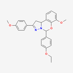 5-(4-Ethoxyphenyl)-7-methoxy-2-(4-methoxyphenyl)-1,10b-dihydropyrazolo[1,5-c][1,3]benzoxazine