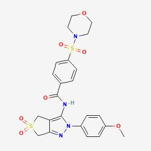 N-[2-(4-methoxyphenyl)-5,5-dioxido-2,6-dihydro-4H-thieno[3,4-c]pyrazol-3-yl]-4-(morpholin-4-ylsulfonyl)benzamide