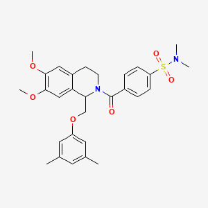 4-(1-((3,5-dimethylphenoxy)methyl)-6,7-dimethoxy-1,2,3,4-tetrahydroisoquinoline-2-carbonyl)-N,N-dimethylbenzenesulfonamide